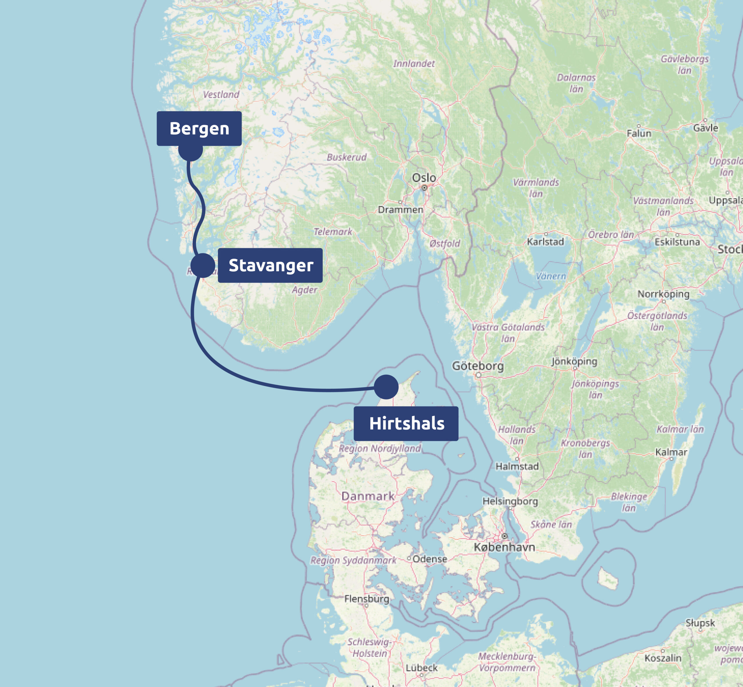 Fjordline - Hirtshals-Stavanger-Bergen t/r